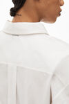 alexander wang cropped button down in compact cotton white