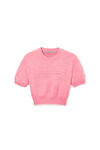 Alexander Wang washed lotus ピンク コットンブレンド シェニール ロゴ プルオーバー