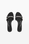 alexander wang dahlia 50 sandal in crystal black/clear