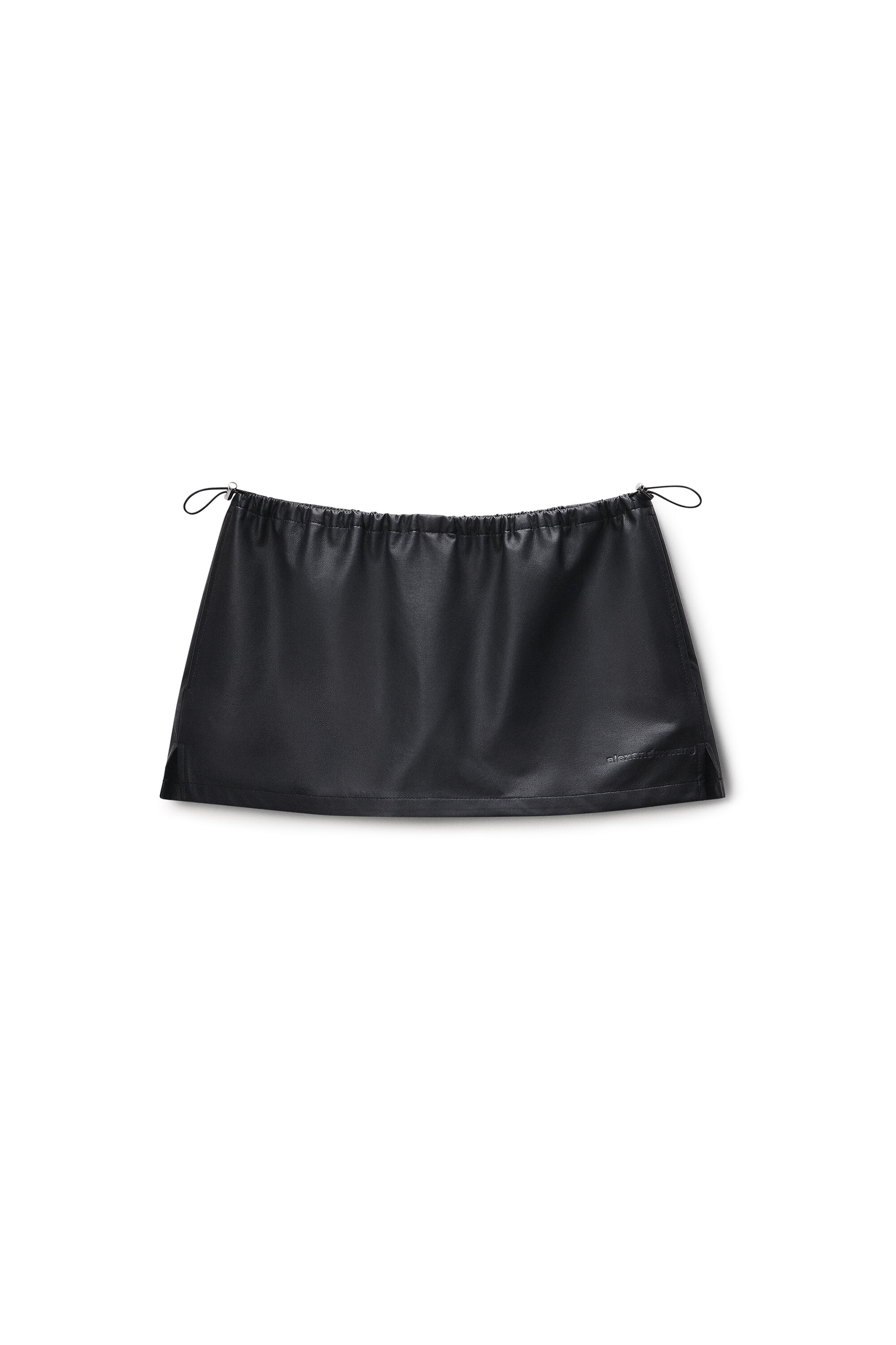 Mini Skirt with Bungee Drawcord in BLACK | alexanderwang®