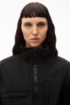 alexander wang 泰迪摇粒绒短款拉链夹克  black