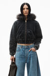 Alexander Wang washed light blue jean oversize arrondi taille basse