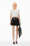 Logo Embossed Cropped Vest in Soft Chenille