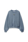 alexander wang 发泡徽标装饰硬挺毛圈布运动衫 motor grey