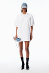 Alexander Wang white relaxed polo cotton minidress