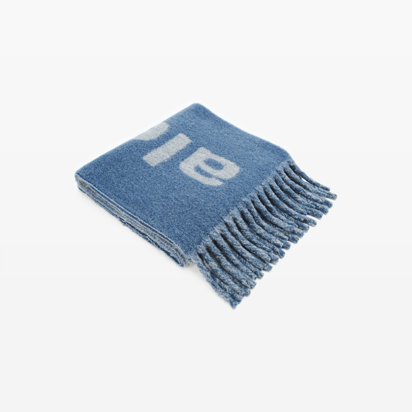 Alexander Wang Jacquard Logo Scarf In Alpaca-wool Blend In Gray