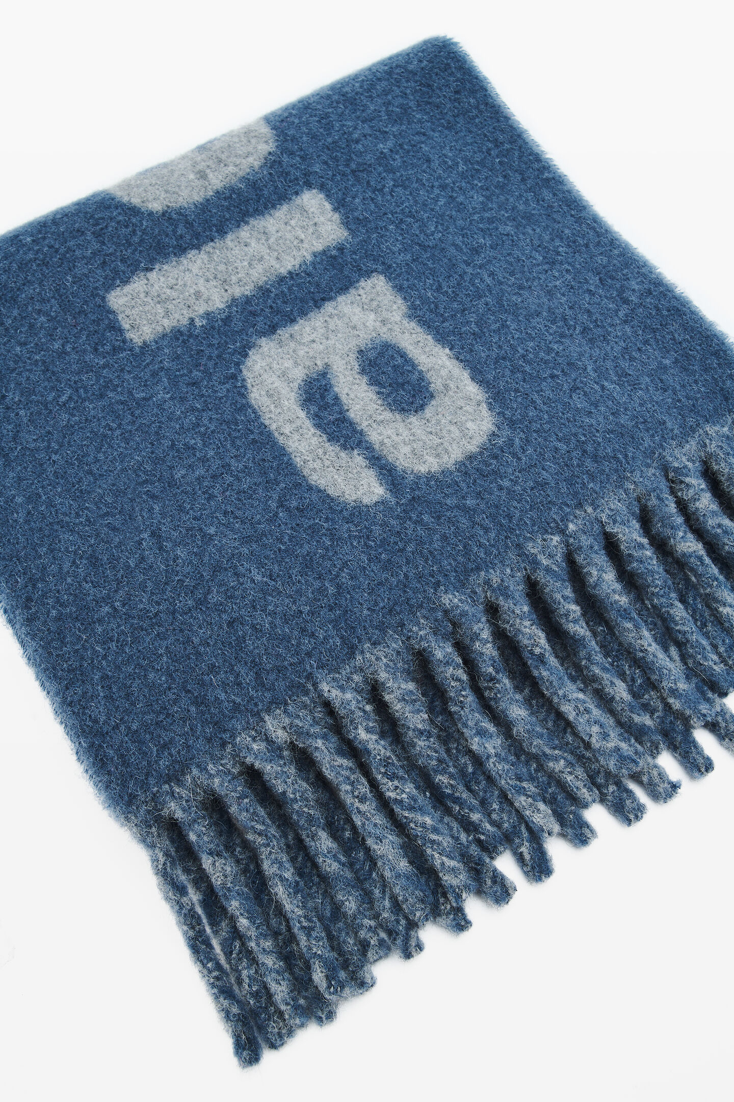 Alexander Wang Jacquard Logo Scarf In Alpaca-wool Blend In Gray