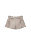 Alexander Wang khaki box-pleated workwear-inspired short