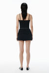 Alexander Wang black miniabito nero in lana elasticizzata con dettagli in metallo