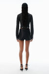 Alexander Wang black black lambskin leather miniskort