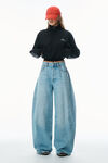 Alexander Wang classic light indigo 加大款圆阔中腰牛仔裤