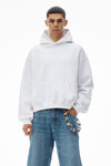 Alexander Wang white unisex hoodie in dense fleece