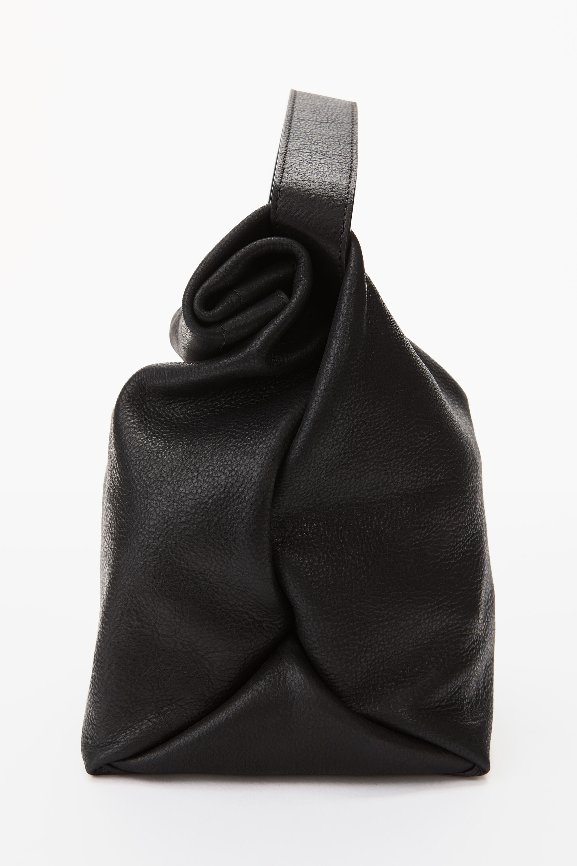 alexanderwang SMALL LUNCH BAG IN WAXED LEATHER BLACK 