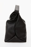 alexander wang small lunch bag in waxed leather black