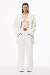 alexander wang wide leg jean in twill denim vintage white
