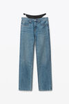 alexander wang 低腰比基尼夹层牛仔裤 vintage medium indigo