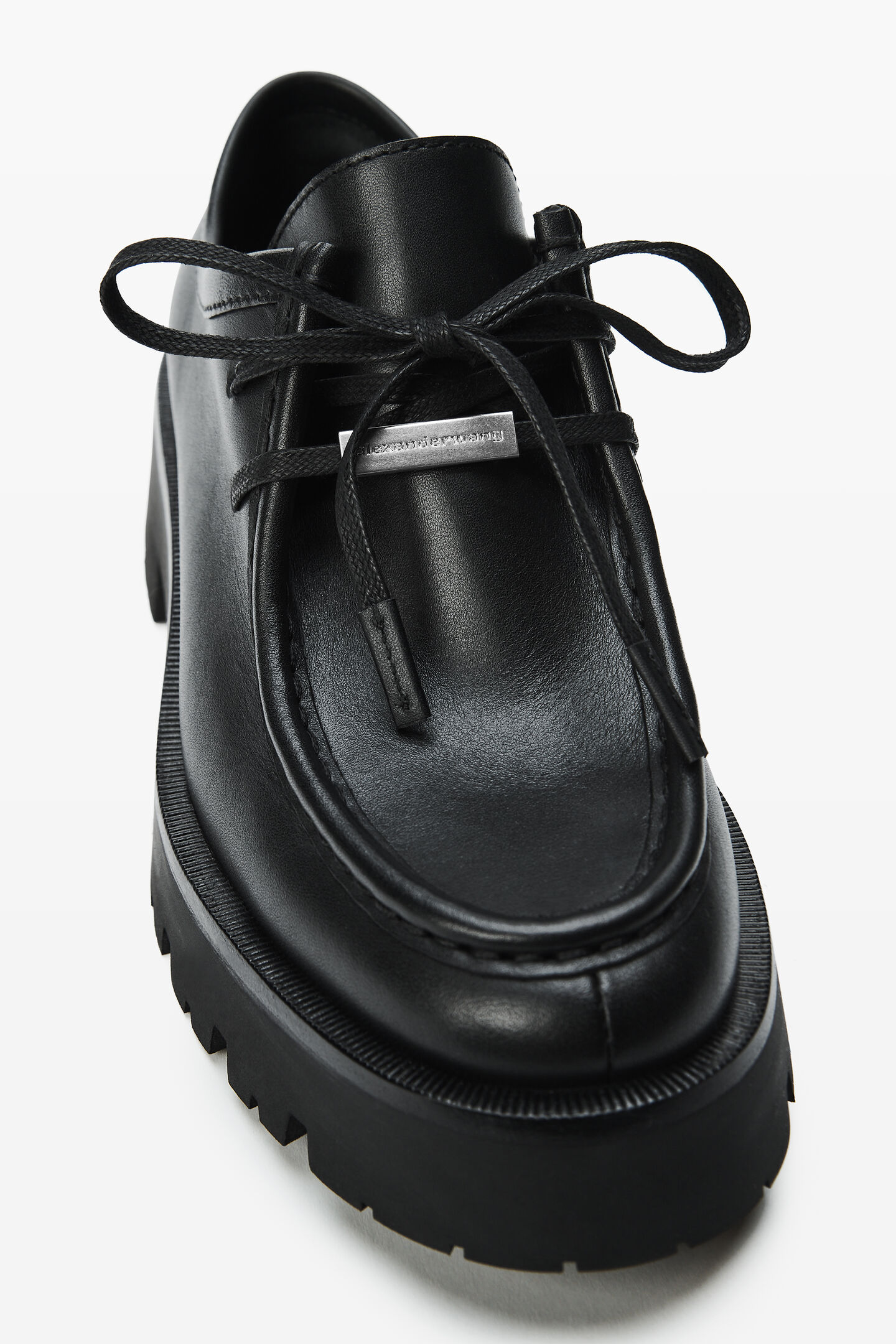 Alexander Wang Colt Lace-up Loafer In Leather In Black