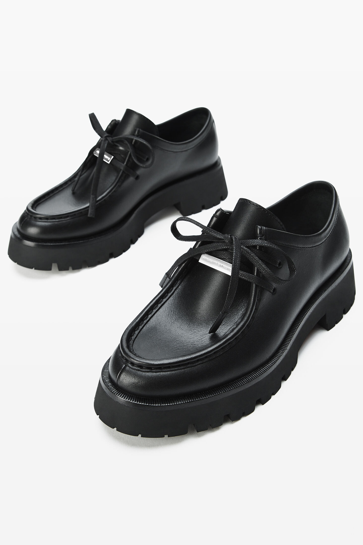 Alexander Wang Colt Lace-up Loafer In Leather In Black