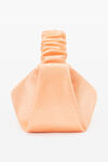 alexander wang scrunchie 缎面迷你手袋 faded neon orange