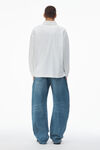 Alexander Wang vintage white 棉质平纹针织布男士长袖 polo t 恤