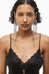 alexander wang butterfly cami top in silk charmeuse black