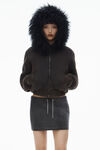 Alexander Wang washed caviar crystal hotfix tube skirt in organic cotton terry