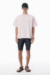 Alexander Wang light pink rosa oversize-t-shirt aus baumwollmischgewebe