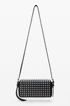 Alexander Wang black bolso ricco crown en piel con solapa delgada