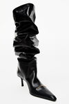 alexander wang viola 65 slouch boot in calfskin black