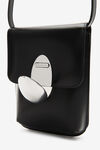 alexander wang dome structured crossbody in leather black