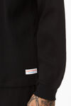 alexander wang unisex long sleeve in cotton waffle thermal  black