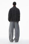 Alexander Wang acid black unisex high neck sweatshirt in dense fleece