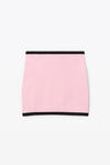 alexander wang コンパクトナイロン コントラストトリム ミニスカート light pink