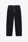 Alexander Wang black 水晶烫钻装饰抽绳黑色棉质毛圈布运动裤