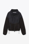 alexander wang sculpted jacket in teddy fleece black