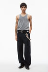 alexander wang 丝绒圆领背心上衣 washed charcoal