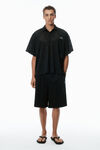 Alexander Wang black polo sportiva in mesh con logo