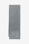 alexander wang 密织凹刻徽标围巾 medium grey melange
