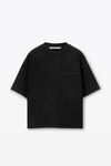 Alexander Wang black puffed logo oversize tee in cotton
