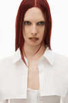 alexander wang 密织棉质叠搭缩褶吊带背心 white