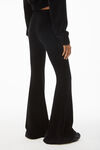 alexander wang flared pant in velour black