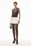 alexander wang safari short in cotton tailoring snow white