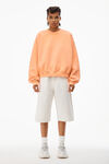alexander wang 厚实摇粒绒圆领衫 faded neon orange