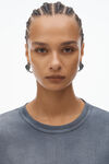 Alexander Wang washed asphalt puff logo tee in cotton jersey