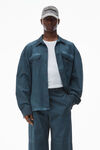 Alexander Wang washed graphite slim-leg pants in cotton