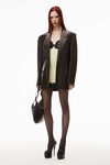 alexander wang blazer in buttery leather black