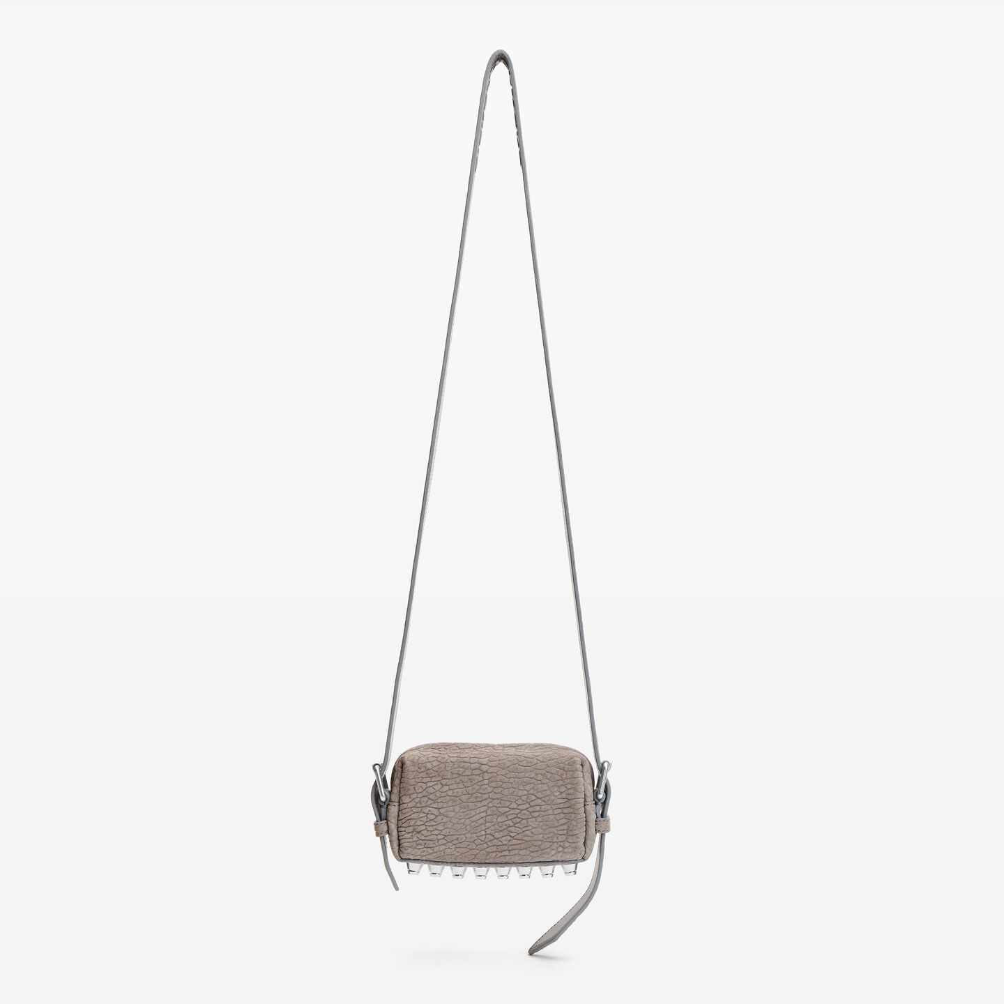 Alexander Wang Ricco Mini Crossbody Bag In Nubuck Leather In Grey