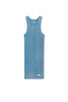 Alexander Wang washed blue robe débardeur d’intérieur à dos nageur en coton côtelé