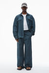 Alexander Wang washed graphite slim-leg pants in cotton