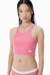Alexander Wang lotus pink 粉色经典罗纹棉工字背心